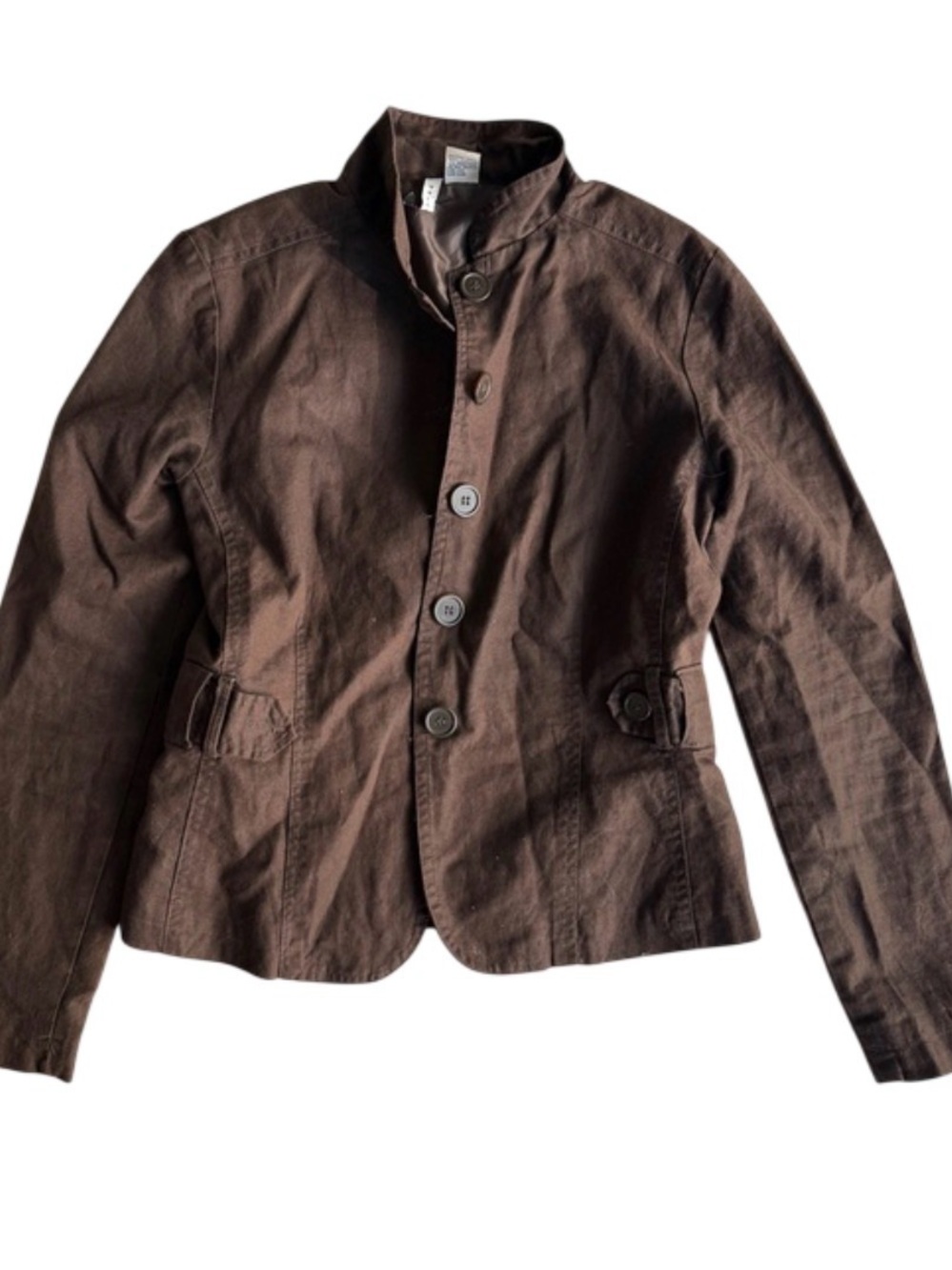Brown Women's Button-Front Jacket - Small